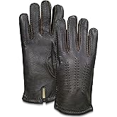 Intra-FIT Deerskin Leather Gloves for Men and Women – Warm Winter Gloves with Soft Fleece Lining, Perfect Outdoor