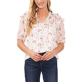 CeCe Shirred Yoke Top