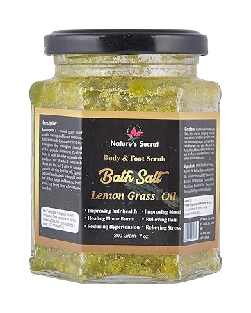 Nature's secret Bath Salt (Lemon Grass Flavoured, 200 Gm)