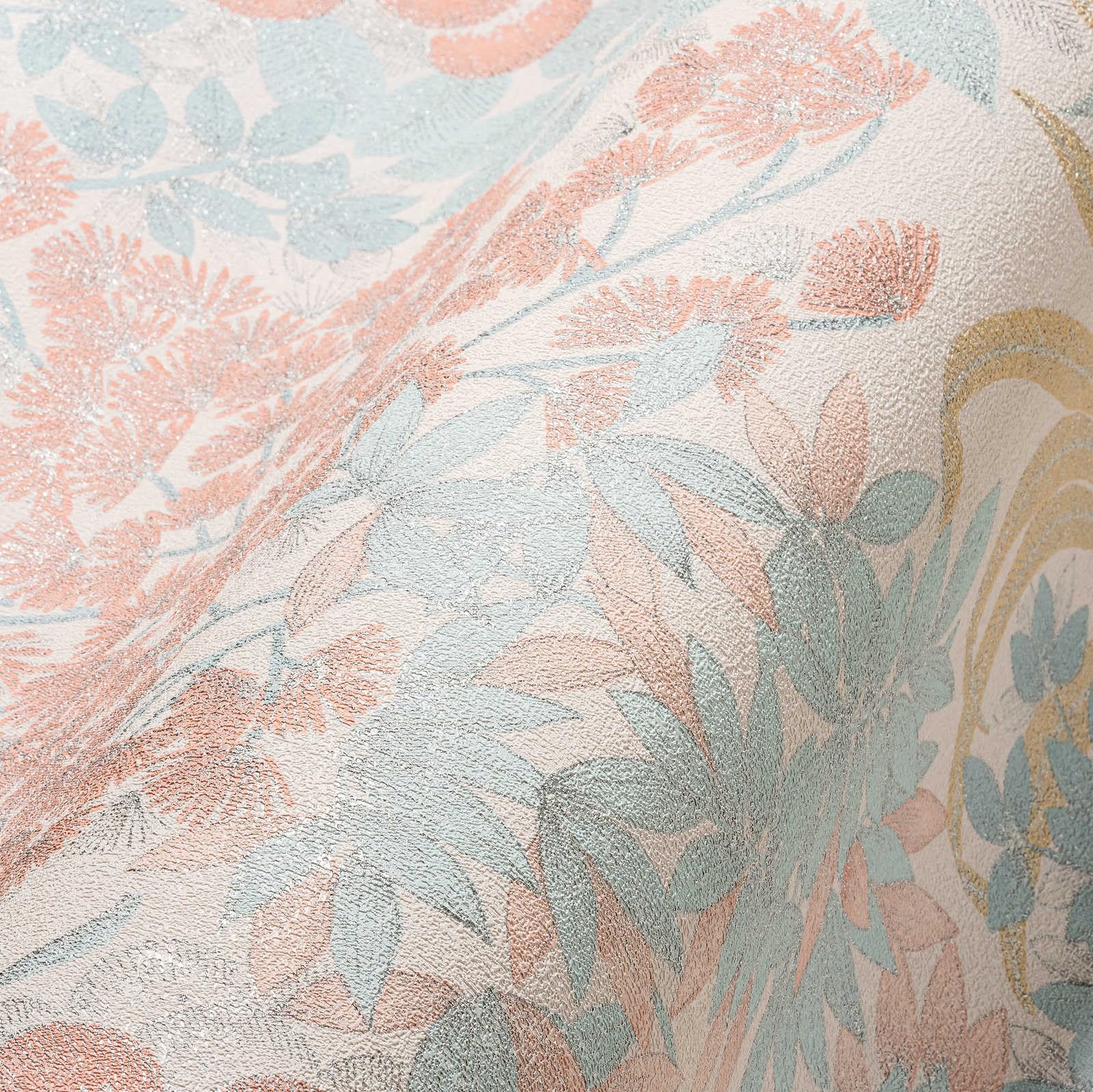 Livingwalls Travel Styles Non-Woven Wallpaper - Wildflower Wallpaper in White and Blue - Stylish Wall Wallpaper for Various Rooms in 10.05 m x 0.53 m