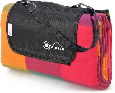 Vinsani Foldable Picnic Blanket 260 x 220 cm Anti Slip Waterproof Sand Proof