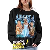 Mit & Mia Bootleg Rap Crewneck Sweatshirt with Face Design for Girlfriend/Boyfriend