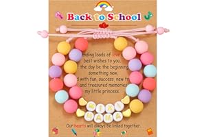Lydow First Day of Preschool/Kindergarten/1st Grade/2nd Grade Bracelets, Big Sister Bracelet Gifts, Daughter Gifts from Mom, Birthday Christmas Jewelry Gifts for Her