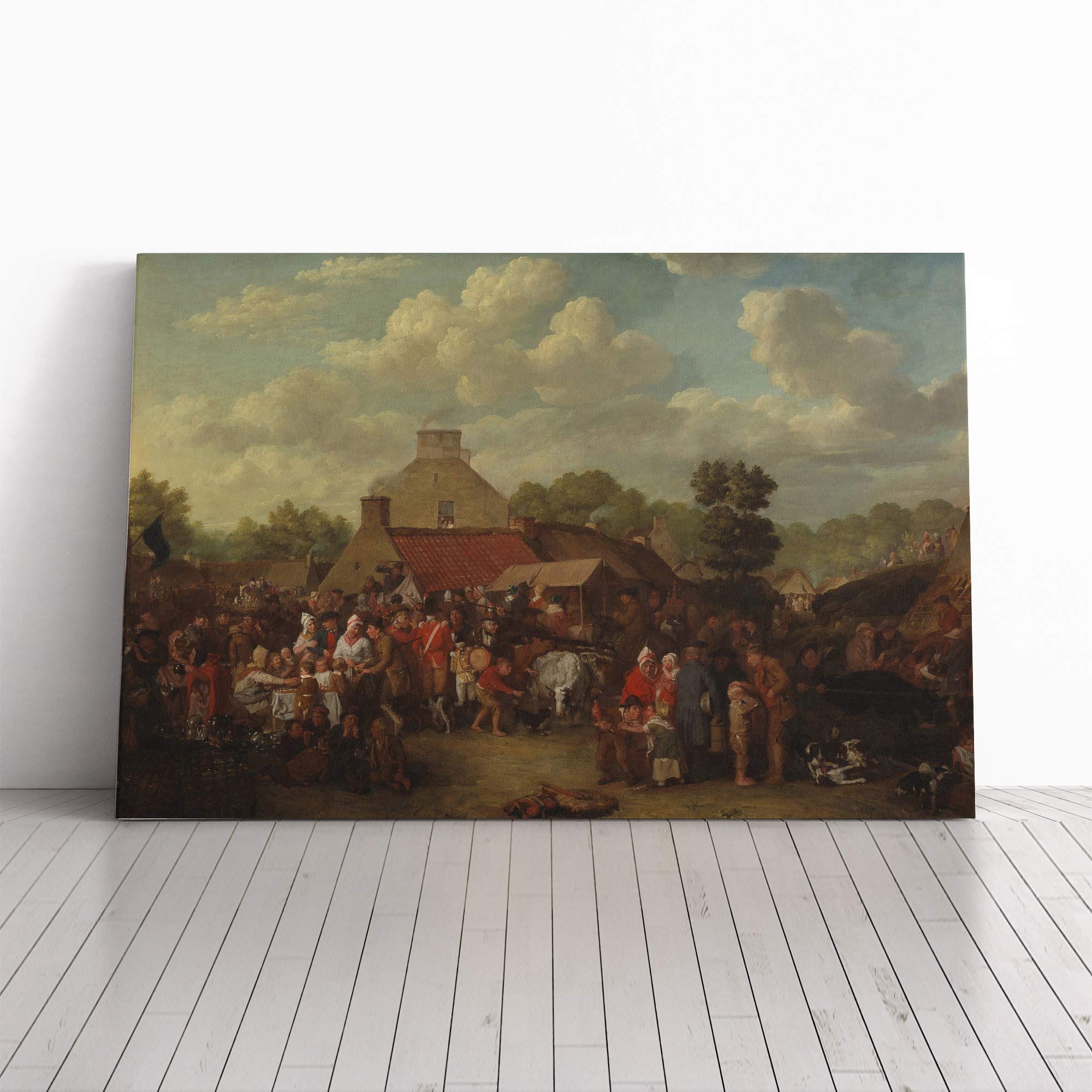David Wilkie Pitlessie Fair Canvas Print | Gallery Wrapped 30mm Frame Wall Art | 20x14 inches | Ready to Hang | Modern Picture | Living Room Bedroom Lounge Office