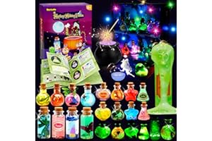 BASYTODIO Potion Making Kit for Kids, Mystery Fairy Craft Potions Kits with 20 Potion Bottles Colorful Light Strips Party Favors Christmas Decorations Birthday Gifts Toys for 6 7 8 9 10+ Year Old Girls Boys