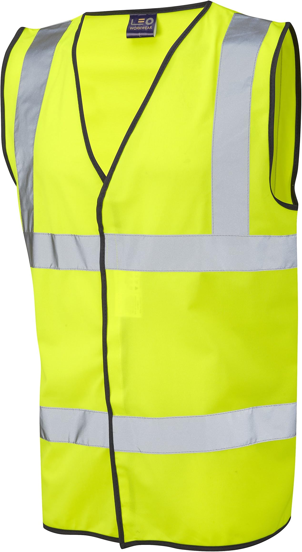 Leo Workwear Yellow Adult High Visibility Hi Viz Vest Waistcoat Workmans Safety Hi Vis Sizes S-6XL