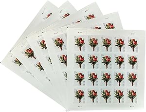 Celebration Boutonniere USPS Forever Stamps Sheet of 20 - New Stamp Issued 2017 (Pack of 5 Sheets)