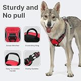 Belababy Dog Harness Small Medium Large No Pull Reflective Front Clip Red M view 3
