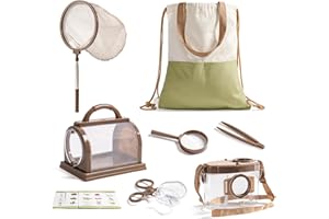 ROBOTIME Kids Explorer Kit, Outdoor Bug Catcher Kit for Kids with Magnifying Glass & Butterfly Net, Fun Bug Catching Kit for Backyard & Camping, Bug Catcher for Boys & Girls 3-12
