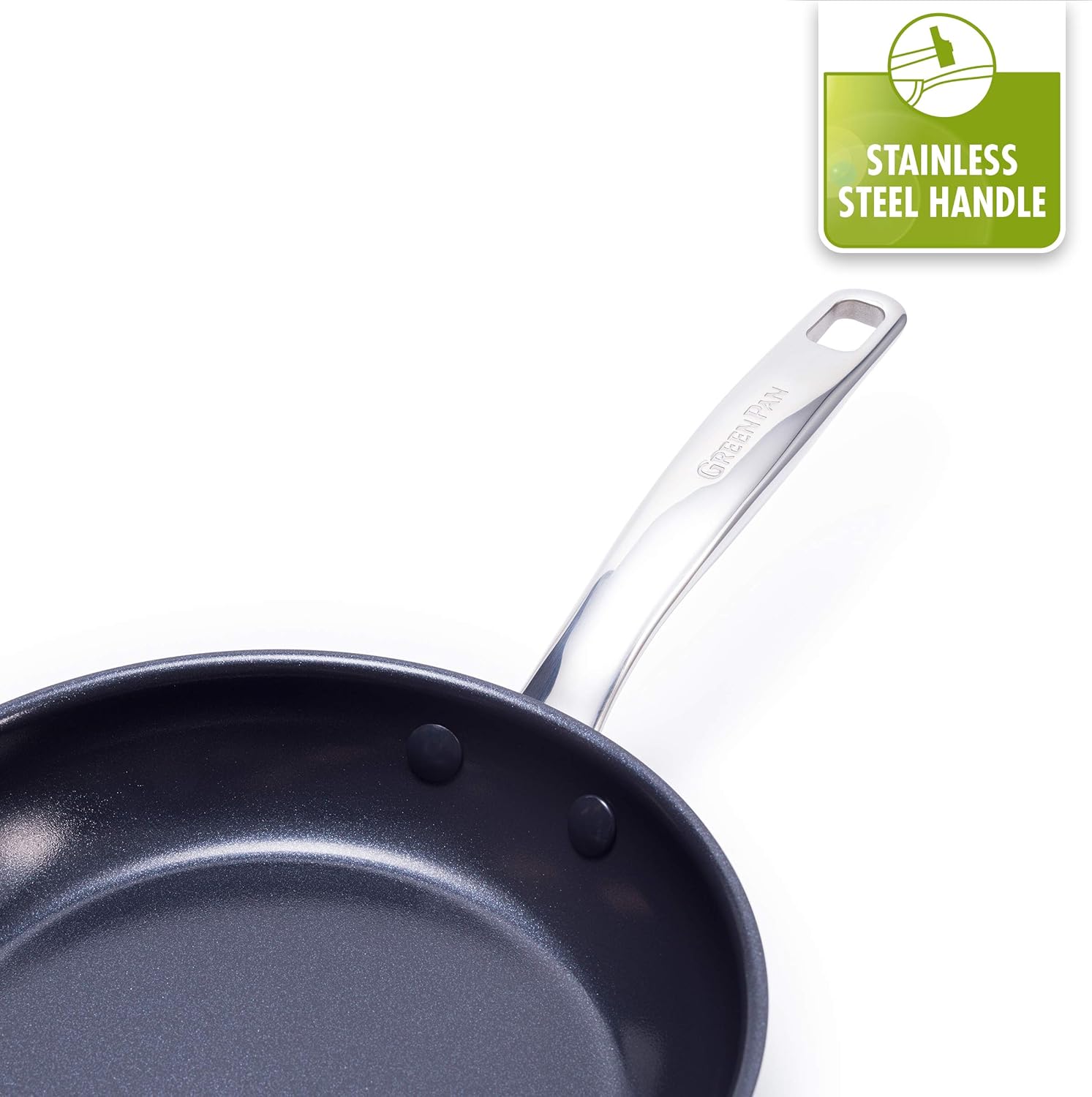 GreenPan Prime Midnight Healthy Ceramic Nonstick, Saute Pan 5QT, Black: Kitchen & Dining