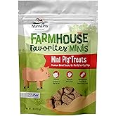 Manna Pro Farmhouse Favorites – Mini Pig Treats – Baked Snack for Mini & Tea-Cup Pigs – Hand Mixed Pig Treat – Peanut Butter 