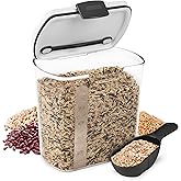 ProKeeper 2.5-Quart Grain Storage Container with Hinged Lid, Clear – BPA-Free, Airtight Seal, 5.5 x 7.65 x 7.25