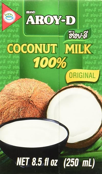 Aroy-D Kokosnussmilch, Fettgehalt: circa 17 prozent, 250 ml Packung