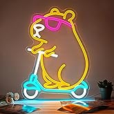 Capybara Neon Sign Animal Shape Led Capybara Neon Light for Wall Decor Dimmable Led Light Neon Sign for Children's Room Party Decor Birthday Gift for Kids