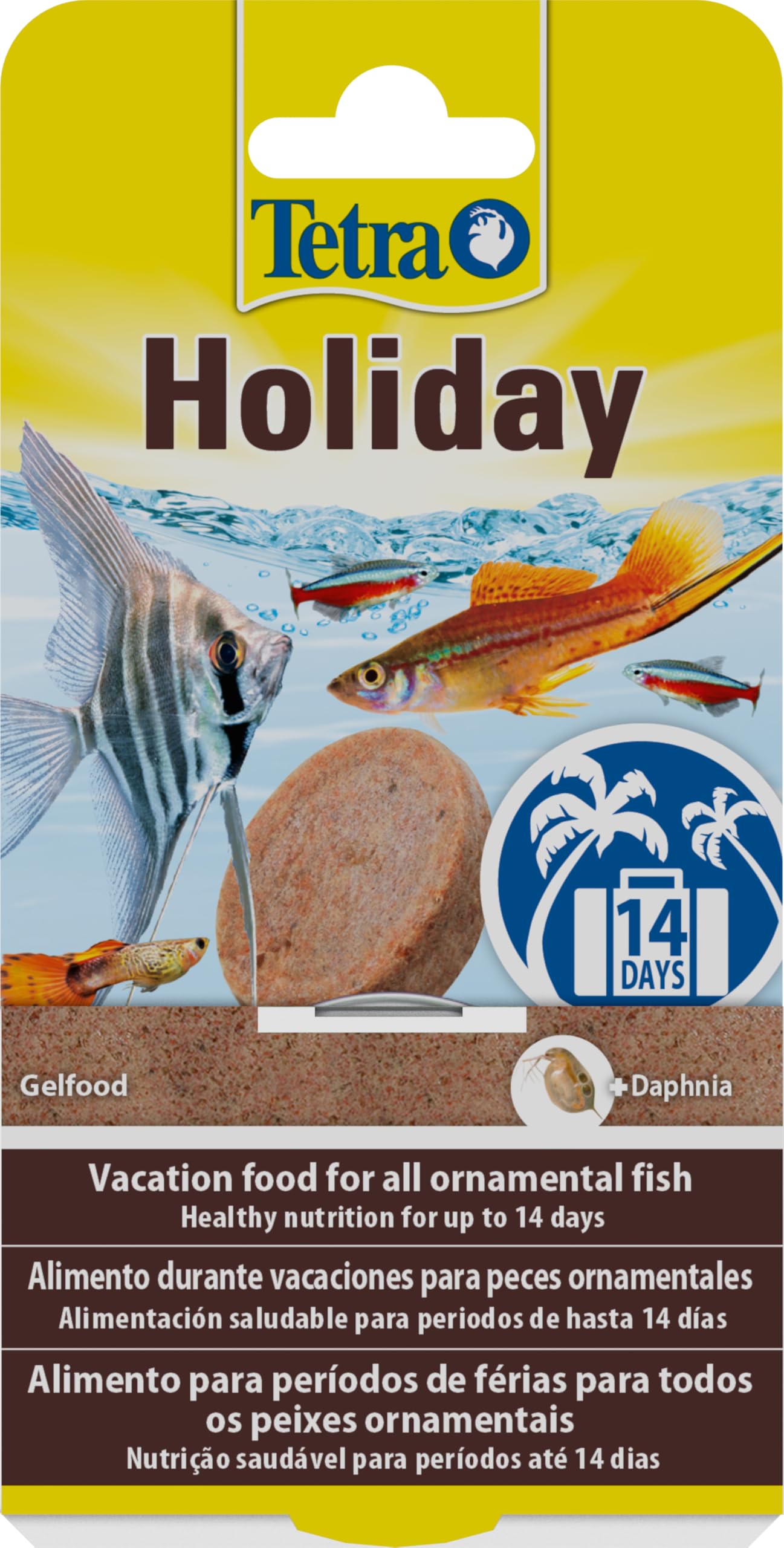 Tetra Min Fish Food Holiday Feeding Block 30g, Providing Healthy Nutrition for Up to 14 Days