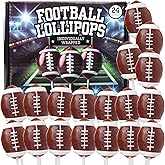 Football Lollipops, Individually Wrapped Sports Suckers, Fruit Flavored, Team Party Favors, 24 Count Box, 10.16 Ounces