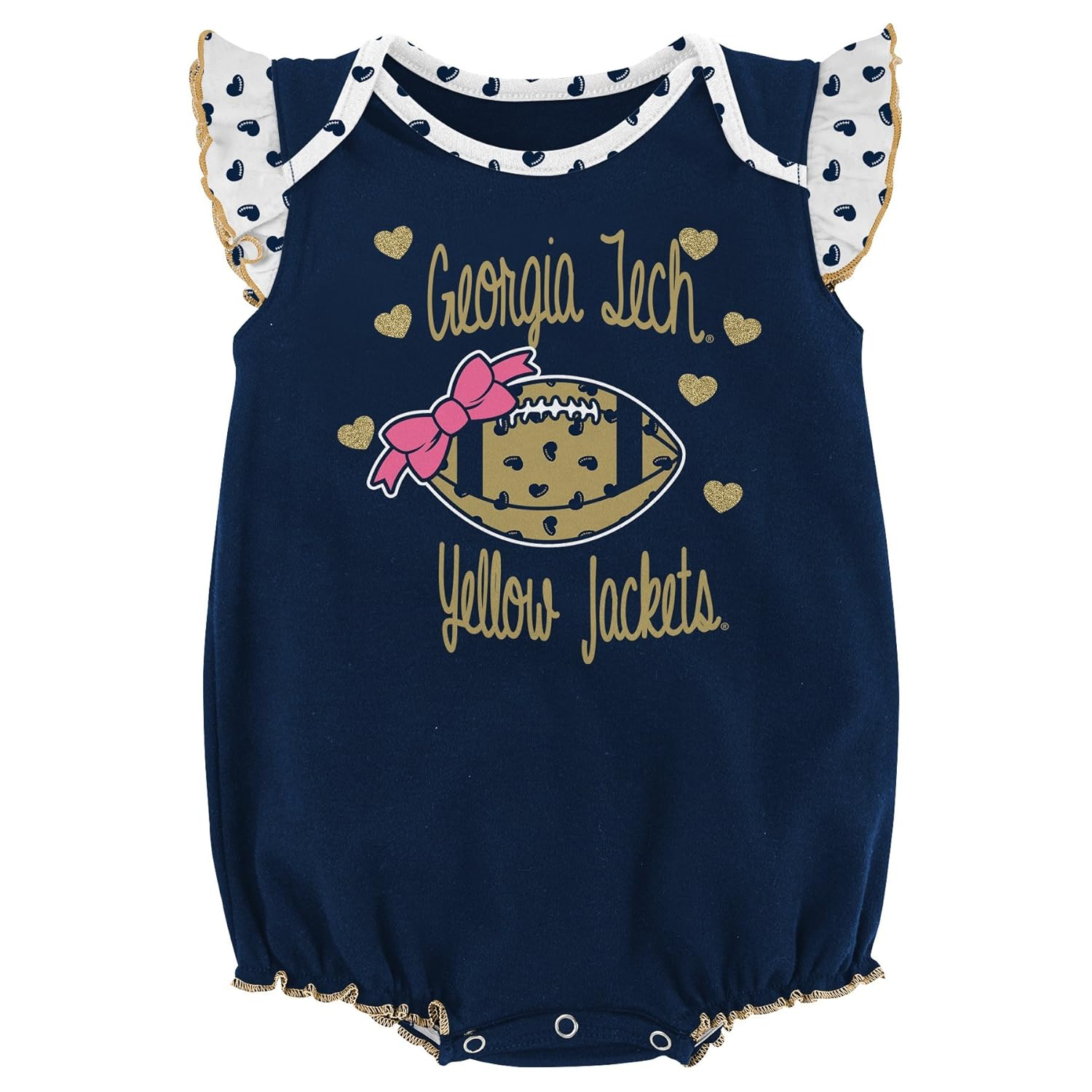 NCAA by Outerstuff NCAA boys Heart Fan 2 Piece Onesie Set