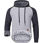 Yundobop Men's Heavy Pullover Hoodies Sherpa Fleece Lined Thick Winter Warm Hooded Sweatshirt with Kangaroo Pocket