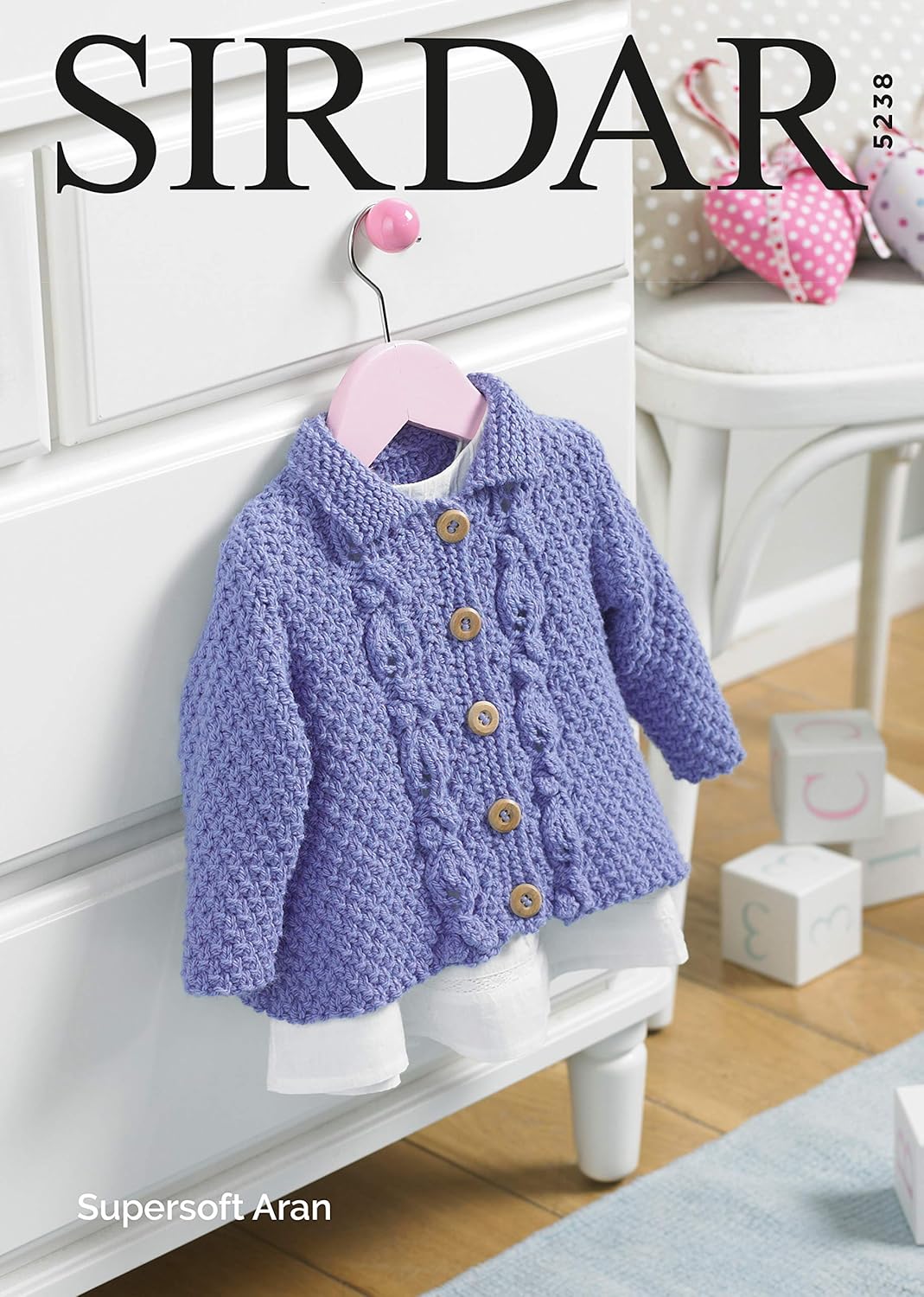Sirdar Supersoft Aran Knitting Pattern 5238 A Line Jacket Amazon.co.uk Kitchen & Home