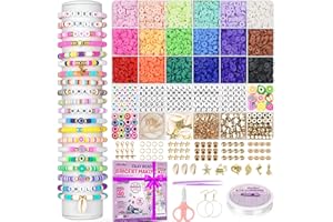 Gionlion Friendship Bracelet Kit Concert Bracelets Merch, 5200 Pcs Clay Beads Bracelet Making Kit for Beginner, DIY Arts and Crafts Teen Girl Gifts Toys for Ages 6-13