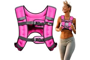 AmStaff Fitness Weighted Vest - Weight Vest for Running, Strength Training & Muscle Building, Features Reflective Stripe for Safe Outdoor Workouts (Available in 8lbs to 30lbs)