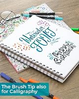 Ohuhu 36 Colour Dual Tip Brush Pens Fineliner Art Markers Set Maui Black view 7