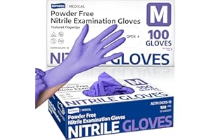 Supmedic Medical Soft Max™ Nitrile Disposable Gloves, 100 ct Latex-Free Powder-Free Chemo Rated Food Safe Cleaning Exam Glove