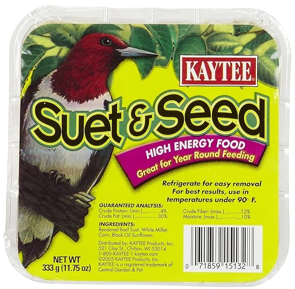 KAYTEE SUET CAKE SEED PET FOODM, ONE SIZE
