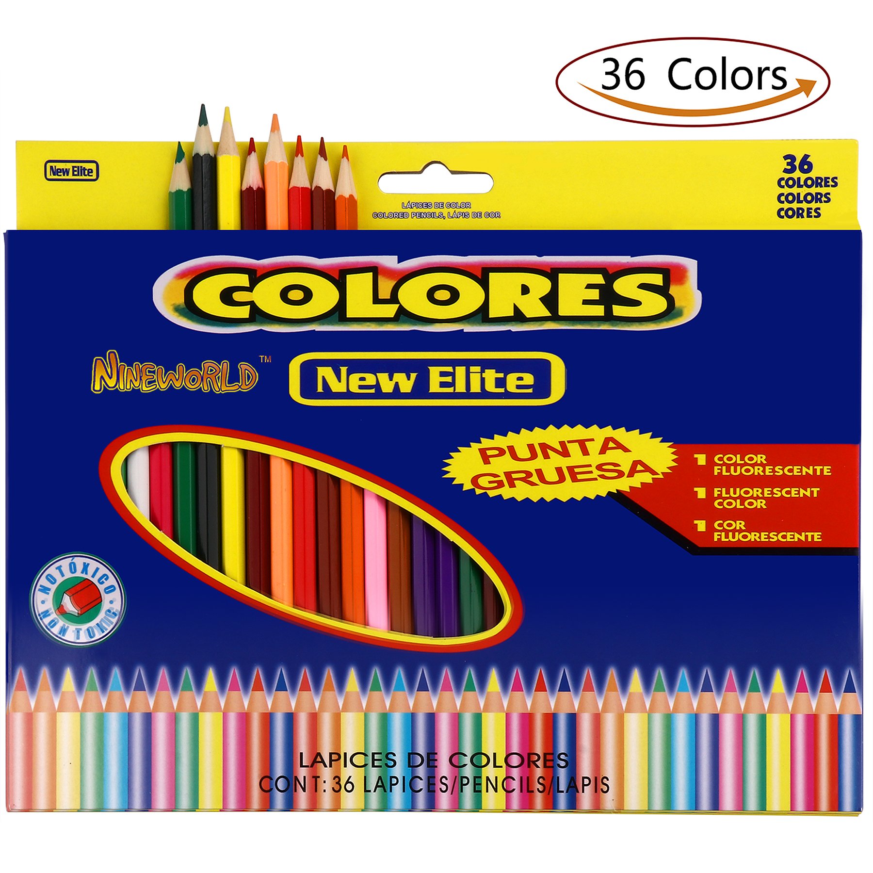 Colored Pencils + Coloring Books , Premium Assorted Oil Based coloring Pencils Set (36 Unique Color) with Thick Cores for Kids & Adults Artwork Coloring, Drawing ,Sketching , Painting