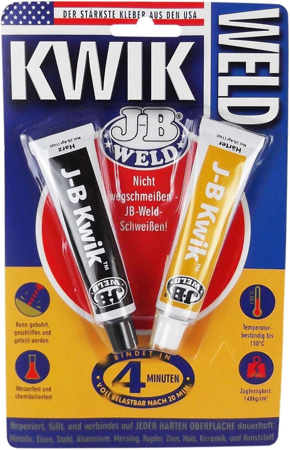 J B Weld Kwik Weld Jb Adhesive Glue 2 X 28 G Amazon Co Uk Car Motorbike
