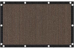 VICLLAX 90% Shade Fabric Sun Shade Cloth with Reinforced Grommets, Outdoor Sun Screen Fabric for Outdoor Patio Garden Pergola Cover Canopy 4x6 FT, Mocha