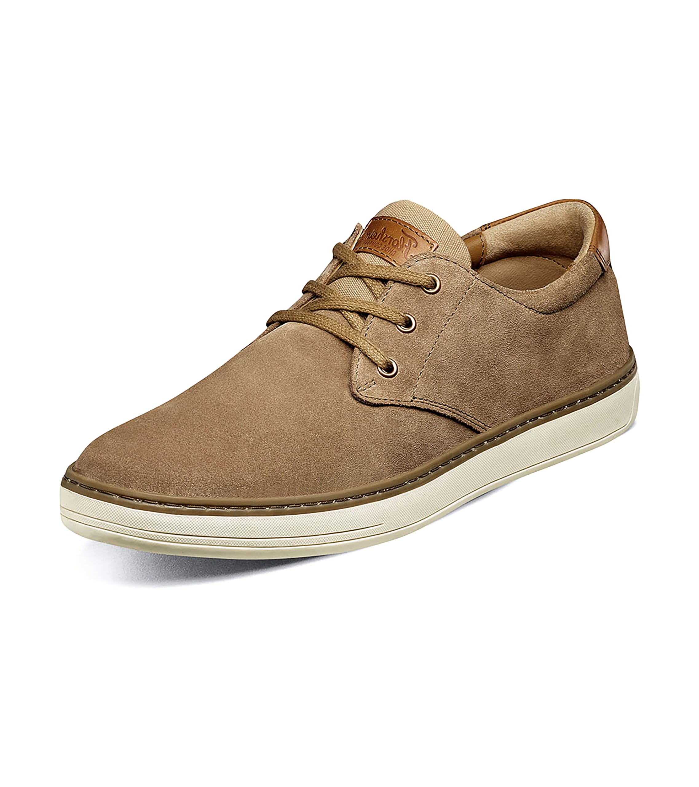 Florsheim Men Caper Plain Toe Sneaker Oxford, Sand, 8.5 Medium
