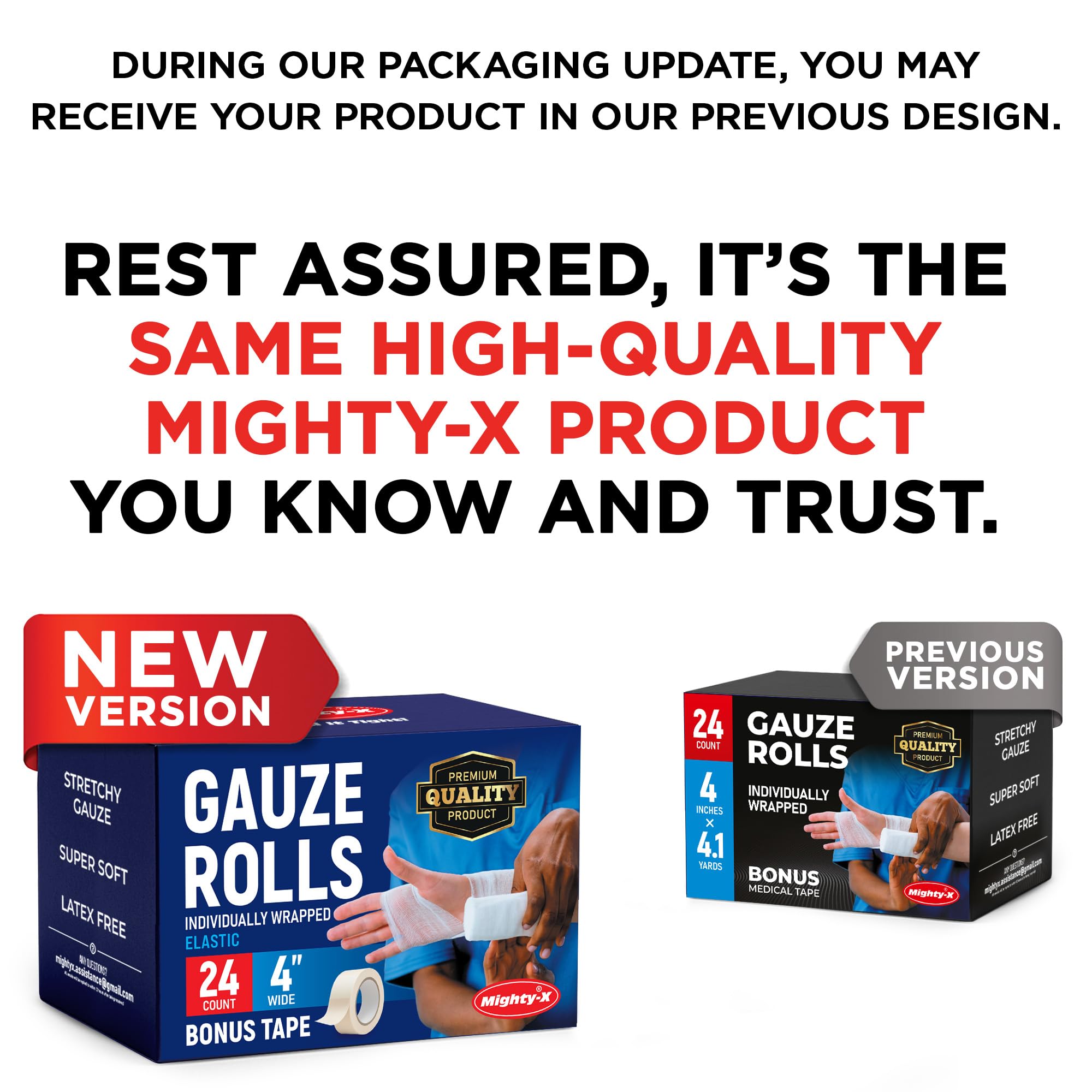 Gauze Rolls - 24 Pack - 4