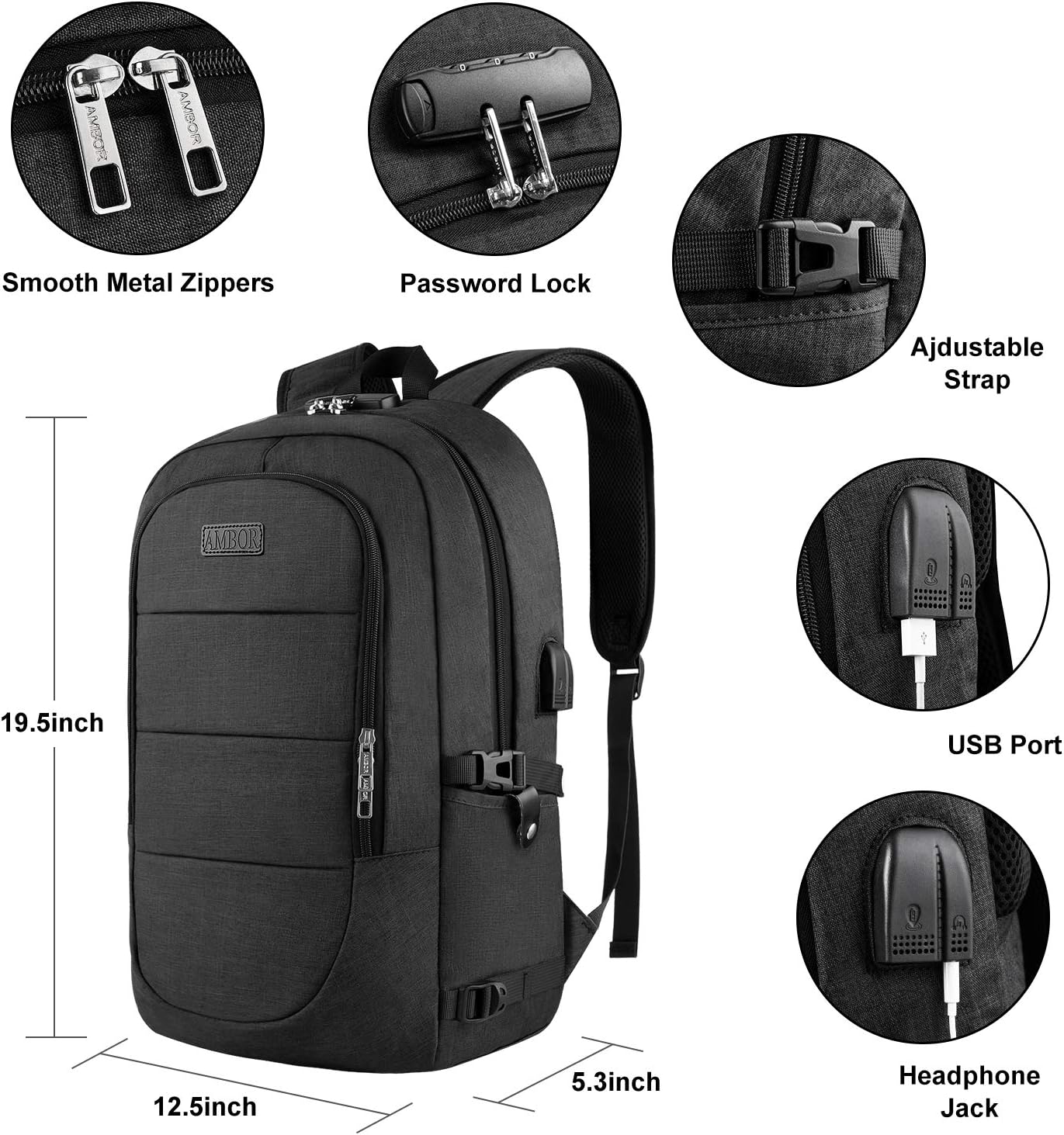 ambor anti theft backpack