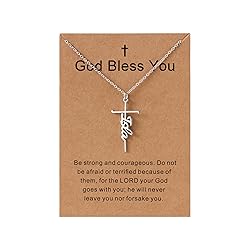 Lcherry Isla Name Cross Necklace Personalized