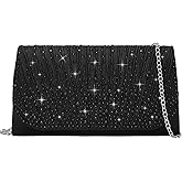 CurvChic Women Evening Bag Clutch Rhinestone Envelope Party Handbag Bridal Prom Purse