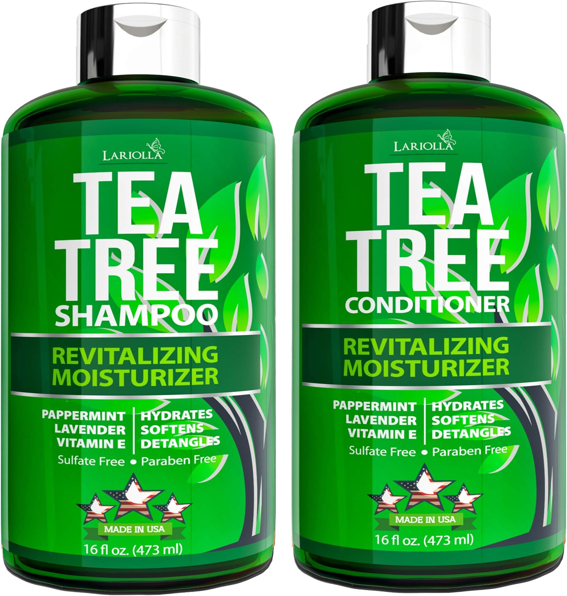 Tea Tree Shampoo and Conditioner Set with 100 Australian Tea Tree