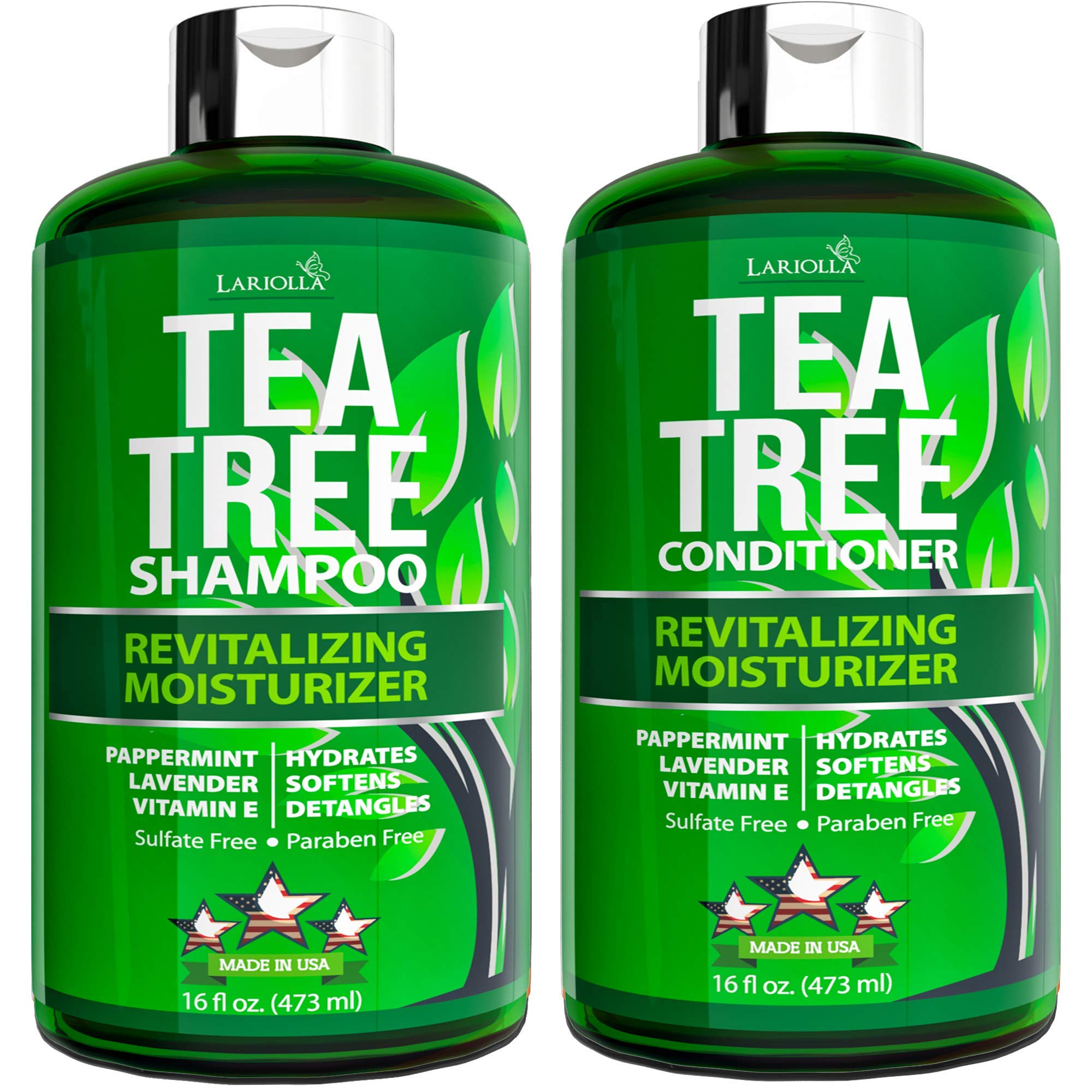 Tea Tree Shampoo and Conditioner Set with 100 Australian Tea Tree
