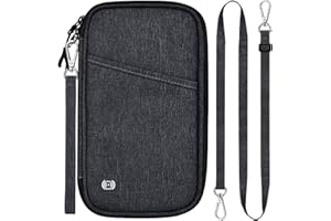 BKNOOU Family Passport Holder Travel Document Organizer,Waterproof Travel Passport Wallet for Men Women,Multiple Passport Holder for Family of 4 5 6