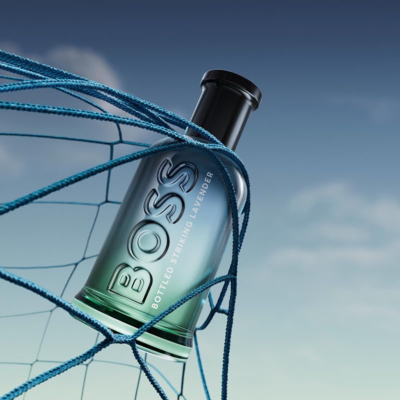 Eau de parfum de lavanda engarrafada BOSS – fragrância herbácea para homens – com lavanda branca, lavanda azul e musgo – fragrância duradoura