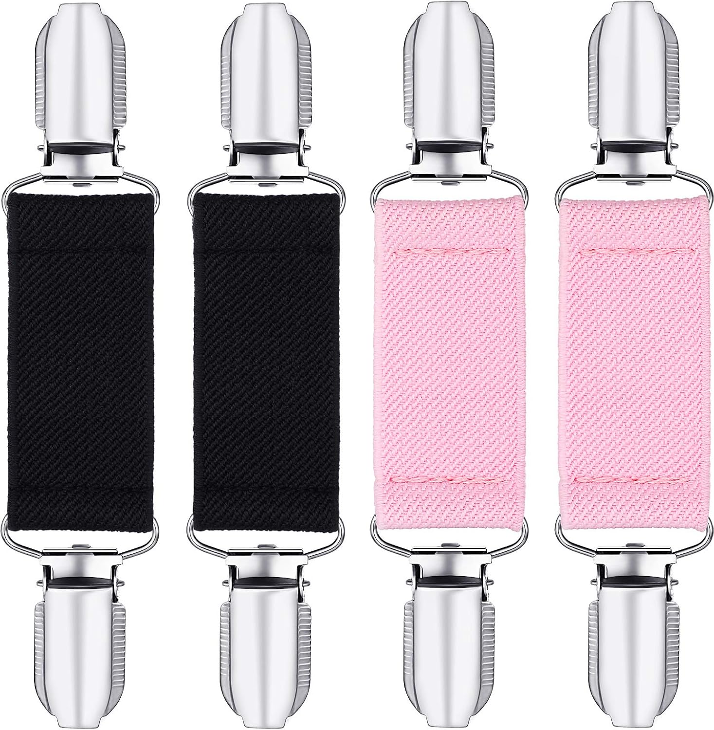 Blulu 4 Pieces 5 inch Mitten Clips Stainless Steel Gloves