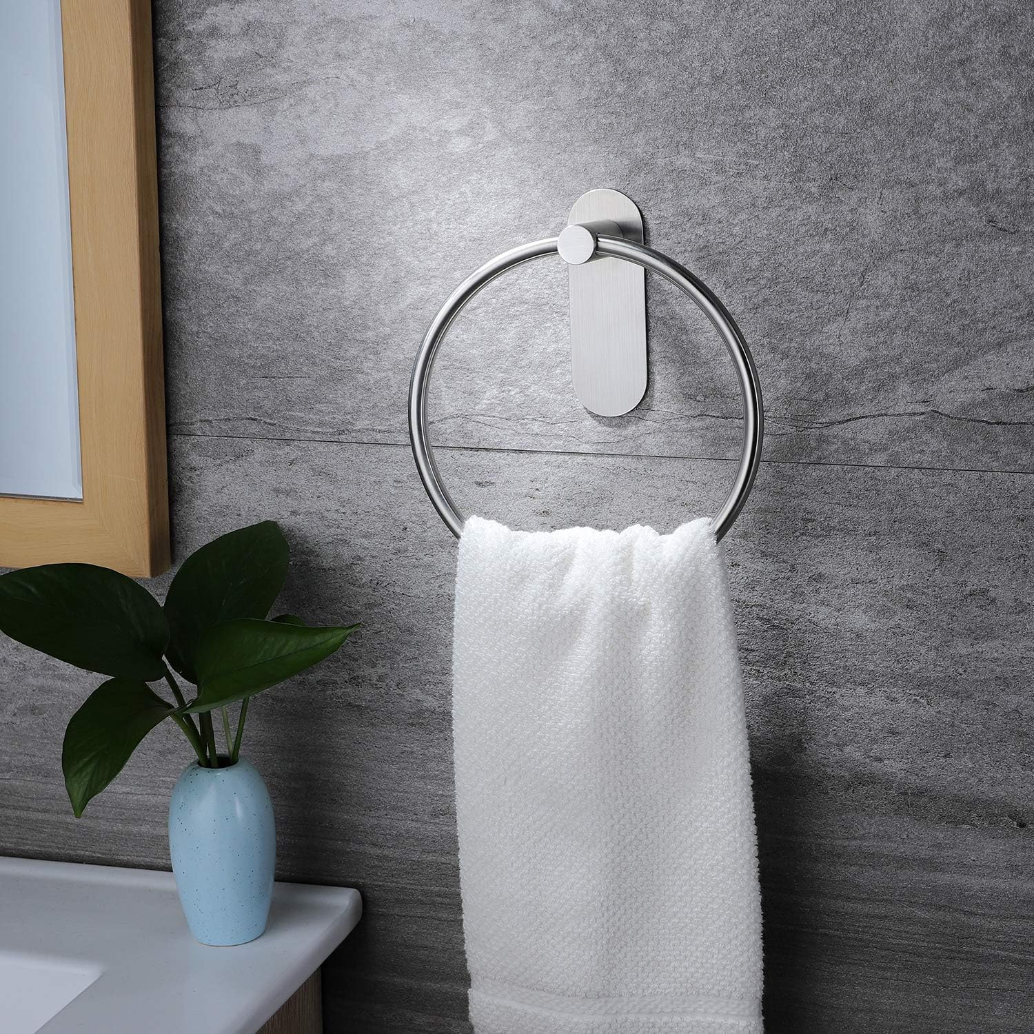 Elegant Black Hand Towel Holder Swivel Simple Round Hand Towel Rack