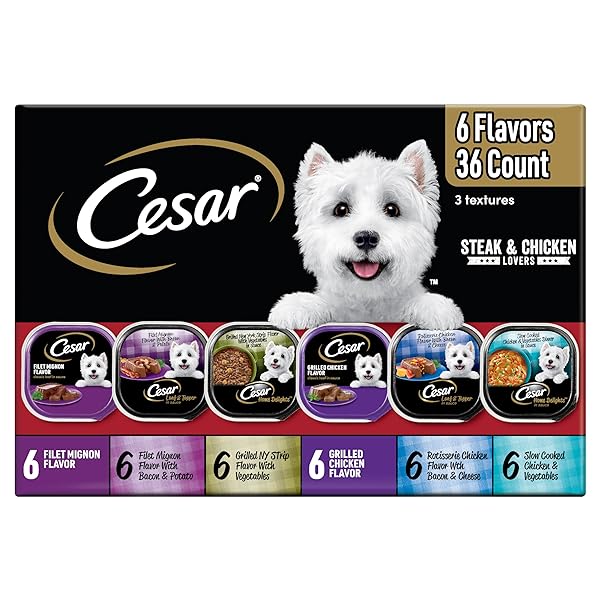 CESAR WET DOG FOOD STEAK AND CHICKEN LOVERS...