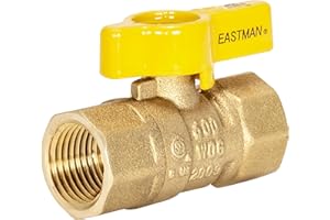 Eastman 60009 Gas Ball Valve, 1/2 inch FIP, Brass