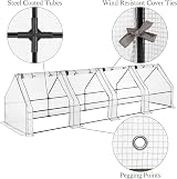 Christow Large Grow Tunnel Cloche Garden Polytunnel Greenhouse 3.6m view 5