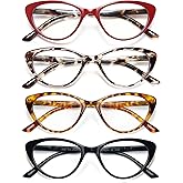 EYEURL 4-Pack Cat Eye Reading Glasses for Women Blue Light Blocking Fashion Computer Glasses Anti-Glare Cat Eye Readers For Women,2.5
