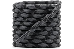 DELELE 2 Pair Round Wave Shape Non Slip Heavy Duty and Durable Outdoor Climbing Shoelaces Hiking Shoe Laces Shoestrings