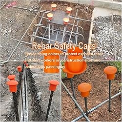 Acrux7 Rebar Caps 60Pcs Rebar Safety Caps Plastic
