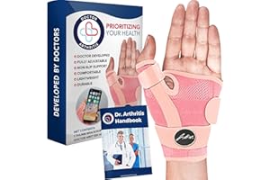 DR. ARTHRITIS Doctor Developed Ergonomical Thumb Brace Support Right Hand or Left Hand for Arthritis Pain and Support, Thumb Spica Splint for Trigger Thumb, Thumb Stabilizer for Tendonitis, Sprain (Pink/1 Pack)