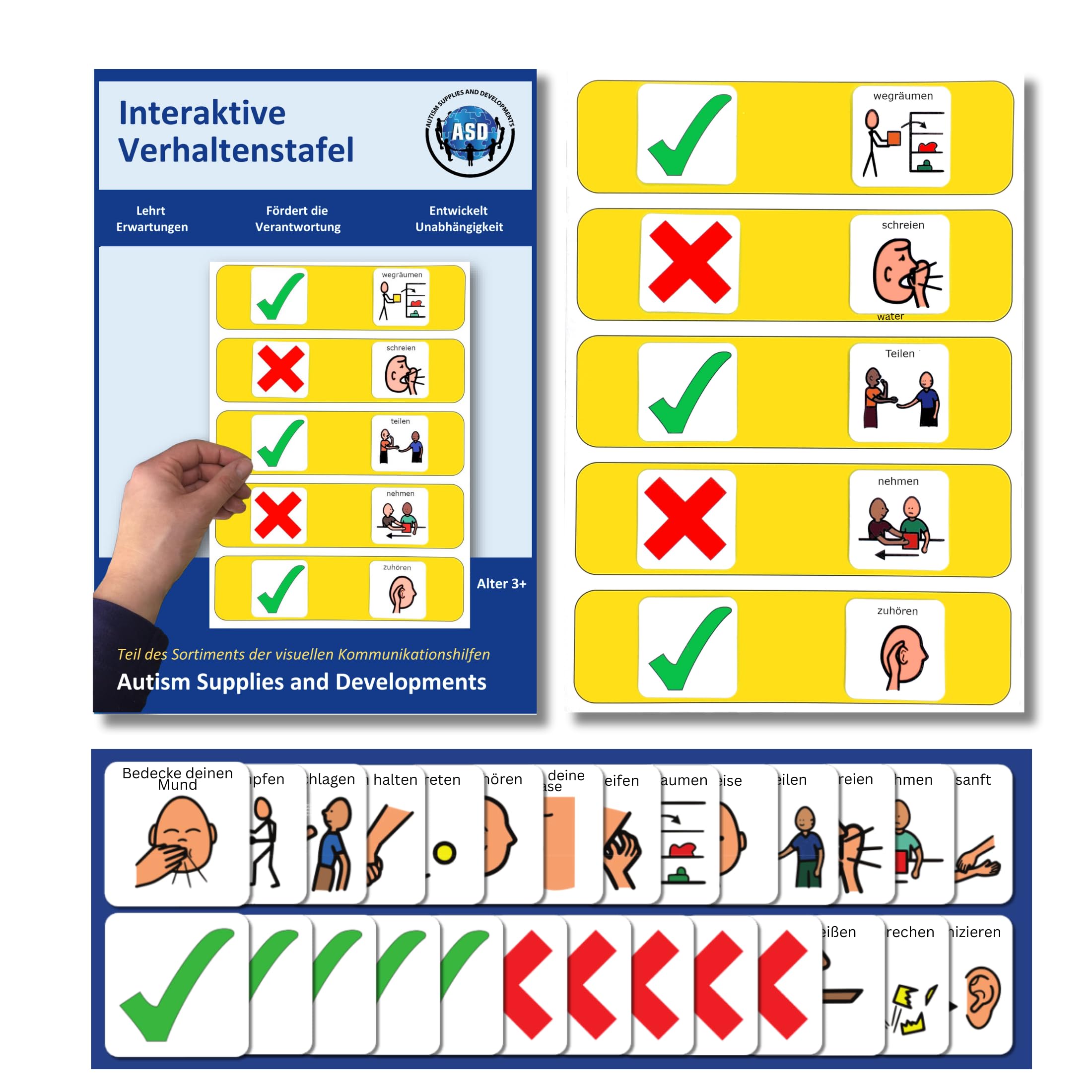Plastic Visual Interactive Behaviour Board (German)